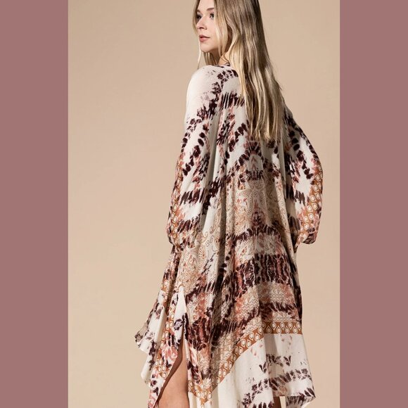 Sienna Sunset Tie-Dye Kimono - Picture 4 of 6
